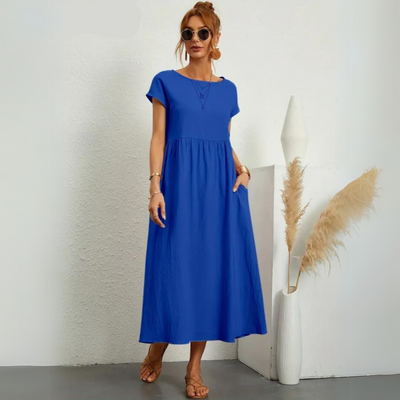Isla – 100% Cotton Casual Midi Dress