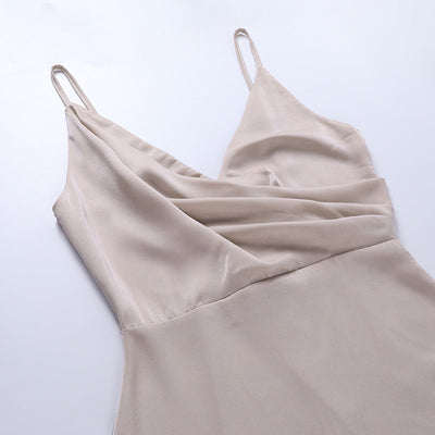 Lottie™ Strappy Cowl Neck Satin Midi Dress