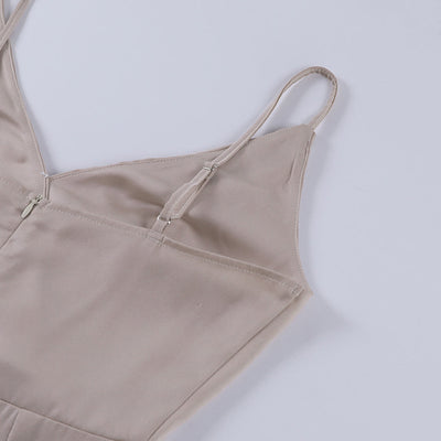 Lottie™ Strappy Cowl Neck Satin Midi Dress