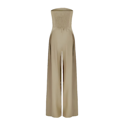 Wide Leg Strapless Jumpsuit