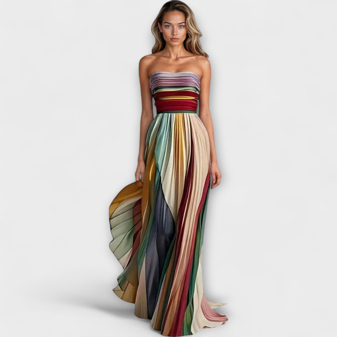 Flora – Refined Long Dress in Luxe Fabric