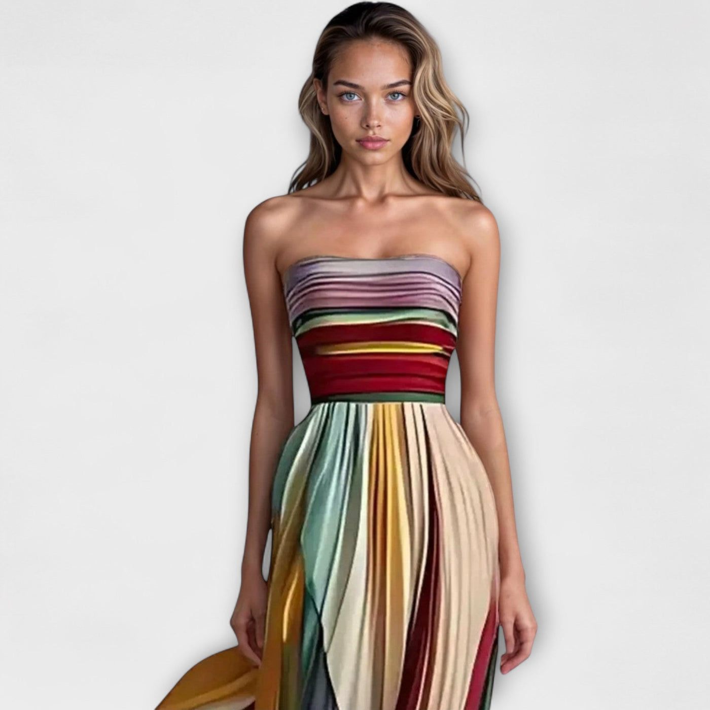 Flora – Refined Long Dress in Luxe Fabric